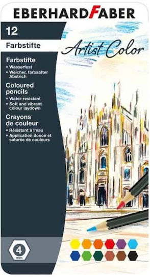 Eberhard Faber Coloured Pencils Polycolor Set Of 12 Colours Metal Case 5161-12