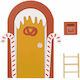 Wooden Elf Door Toy Gingerbread House 14.6x30x1.8cm