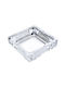 Glass Embossed Square Ashtray 10.5x10.5cm Home