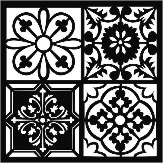 Stamperia Mixed Media Art Tile Stencil 18x18 Cm Kstdq09