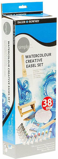 Daler Rowney Watercolour Set of Watercolours Multicolored with Brush 38pcs
