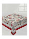 Vassiliadis Bros Christmas Tablecloth Square Fabric Gray L140xW140cm.