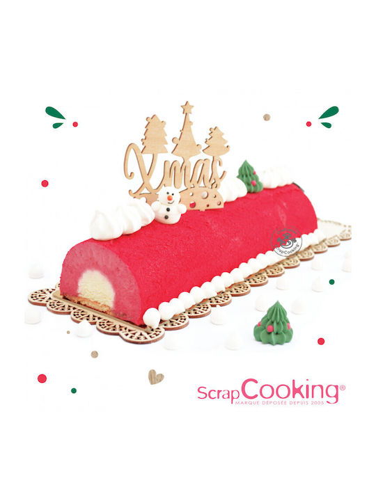 Scrap Cooking Christmas Table Decoration Plastic Multicolour L33xW11.5xD6cm.