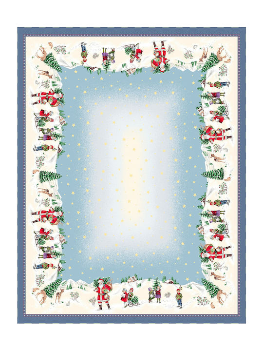 Vassiliadis Bros Christmas Tablecloth Fabric Silver L140xW140cm.