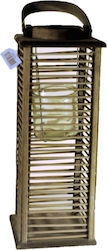 Zen Collection Gray Glass Lantern