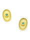 Silver Union Earrings made of Silver Gold Plated with Stones