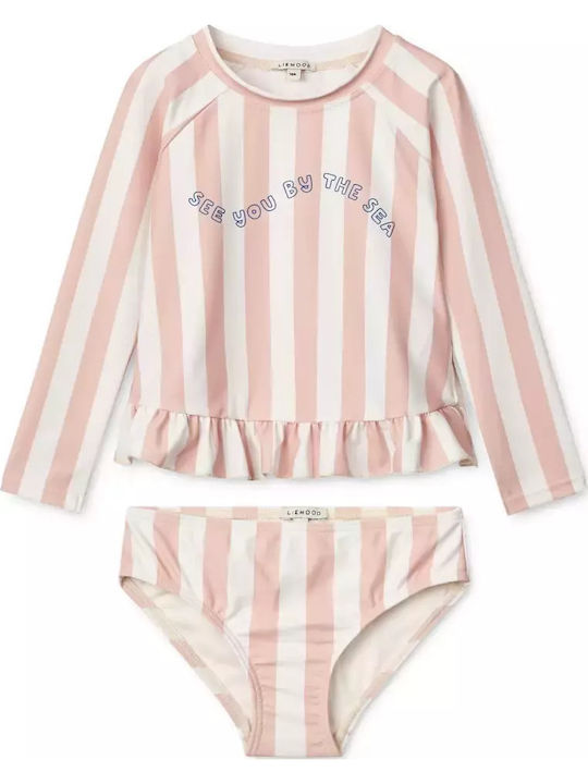 Liewood Kids Swimwear Swimwear Set Sorbet Rose, Creme De La Creme
