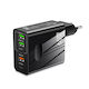 Techsuit Charger Without Cable GaN with 3 USB-A...