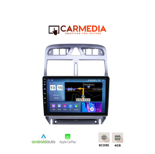 Carmedia Car Audio System for Peugeot 307 2001-2008 (Bluetooth/USB/WiFi/GPS/Apple-Carplay/Android-Auto) with Touch Screen 9"