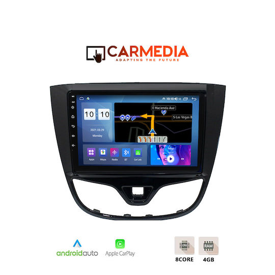 Carmedia Car Audio System for Opel Karl 2014-2019 (Bluetooth/USB/WiFi/GPS/Apple-Carplay/Android-Auto) with Touch Screen 9"