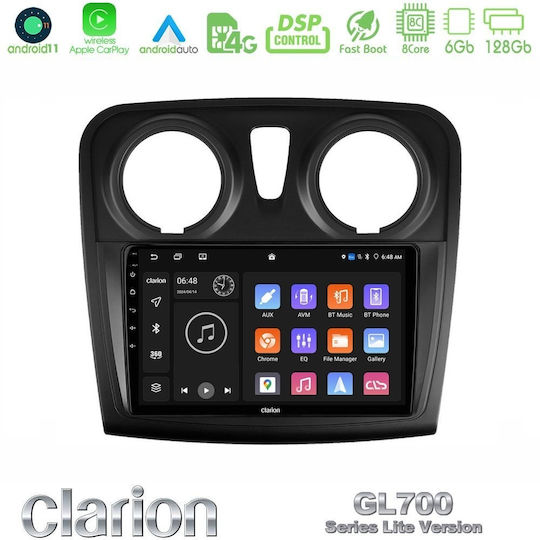 Clarion Sistem Audio Auto pentru Dacia Magazin online Dokker 2012 (Bluetooth/USB/WiFi/GPS/Apple-Carplay/Android-Auto) cu Ecran Tactil 9"