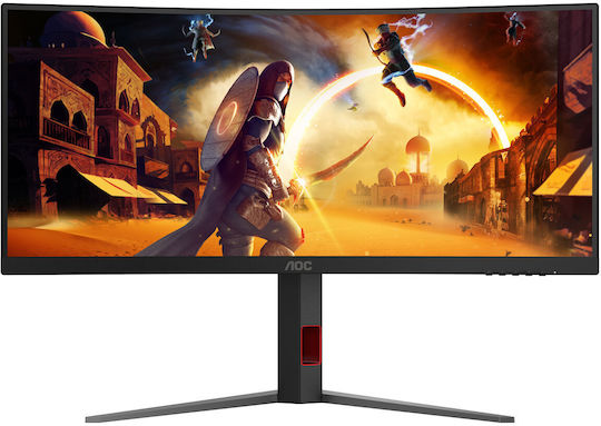 AOC CU34G4 Ultrawide VA HDR Curved Monitor 34" QHD 3440x1440 180Hz με Χρόνο Απόκρισης 1ms GTG