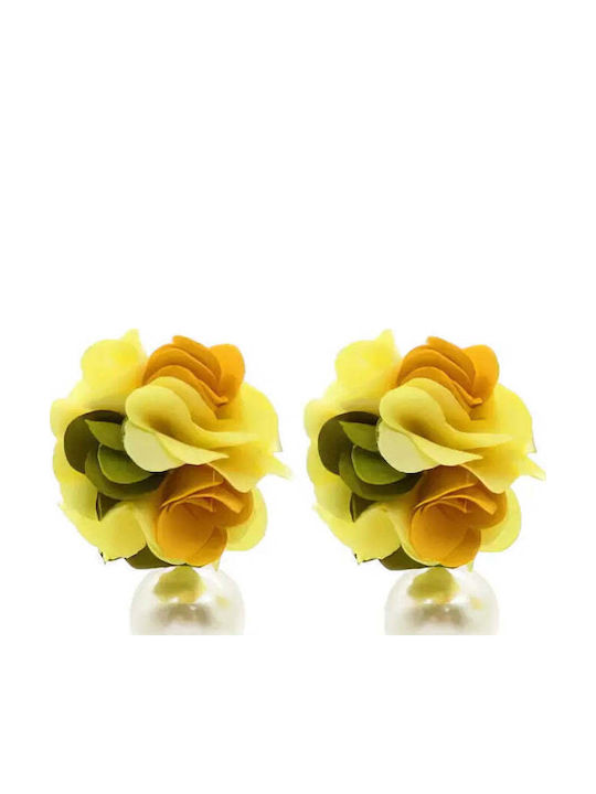 Charmy Σκουλαρίκια Κρεμαστά από Ατσάλι Επιχρυσωμένα με Πέρλες