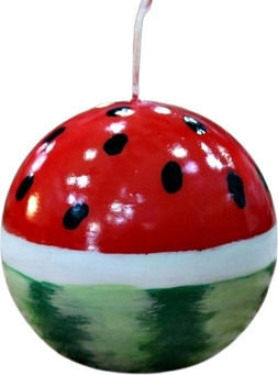 Ръчно Изработена Свещ Топка Watermelon П25 См