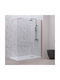Karag Walkin 1 Фиксирана страна Душ 160x200см Прозрачно стъкло Розово злато