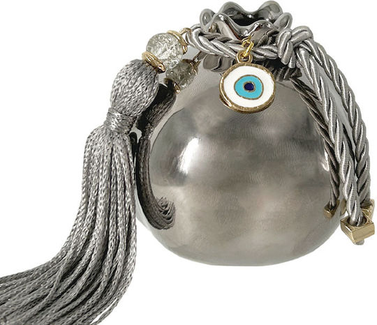 Marhome Tischplatte Glücksbringer Granatapfel Silber Keramik 7.3x7.5cm 1Stück