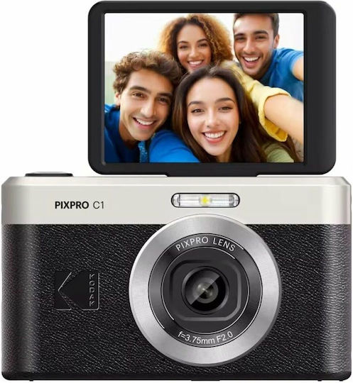 Kodak Pixpro C1 Compact Φωτογραφική Μηχανή 13MP Οπτικού Ζουμ 4x Μαύρη