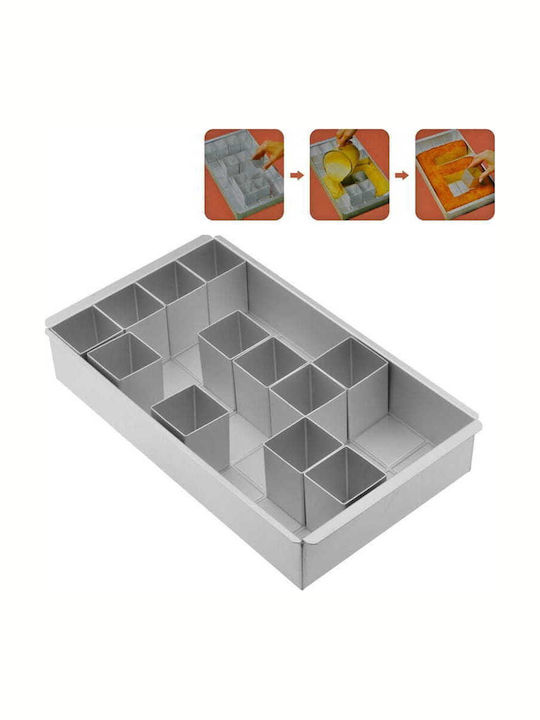 Cake Land Formă de Patiserie din Aluminiu cu Bază Detașabilă 29.5x17buc 1buc