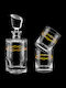 Capolavoro Crystal Whiskey Decanter with Stopper 320ml 6 Glasses