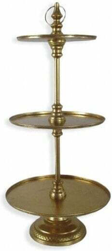 Etagere Metallisch 3 Etagen 35x76,5cm Gold