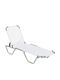 Deckchair White 195x60x29cm.