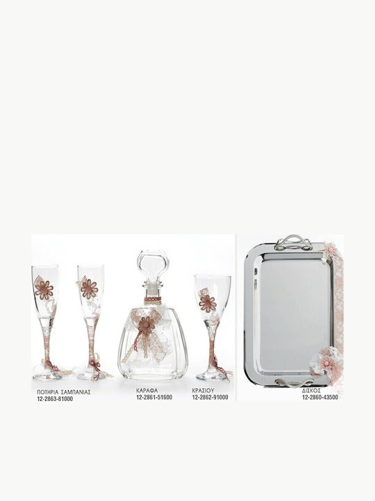 Zivas Set Naș Inox / Cristal Argintiu 3buc