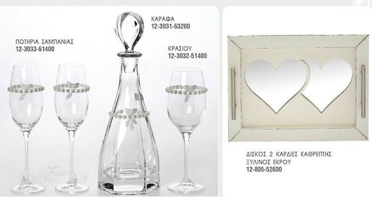 Complete Set of Barware 251-2 Tray-Decanter-Wine Glass Set