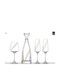 Capolavoro Wedding Carafe Set with Wine & Champagne Glasses made of Crystal Gold 4pcs