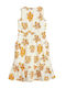 Mini Rodini Kinderkleid Ärmellos Blumen Beige
