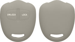 Kwmobile Car Key Case Mitsubishi 2 Buttons Gray Silicone Kwm000008jc004c