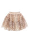 Monnalisa Animal Print Tulle Skirt