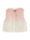 Sleeveless Fur Coat White Pink 3m16012