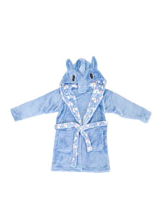 Bonito Kids' Robe Winter Fleece Light Blue