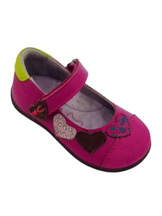 Pantof Balerină pentru Copii Crocodilino Fuchsia cu Închidere Hoop & Loop Fetiță S216106776221