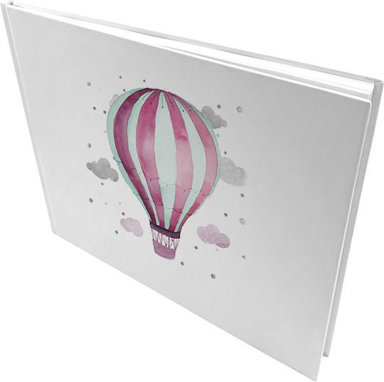 Bonjour Bebe Gästebuch mit Thema Heißluftballon