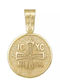 Kids Charms Constantine Coin Double Sided 9K Gold