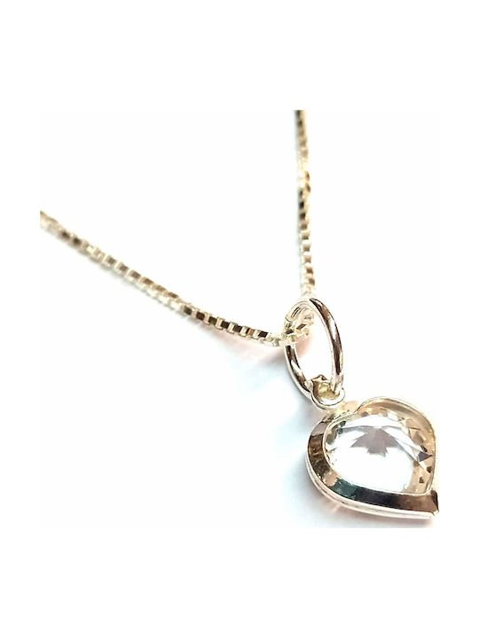 Silver 925 Kids Necklace Silver Pendant Heart Silver 925 Kids Necklace Silver Pendant Heart