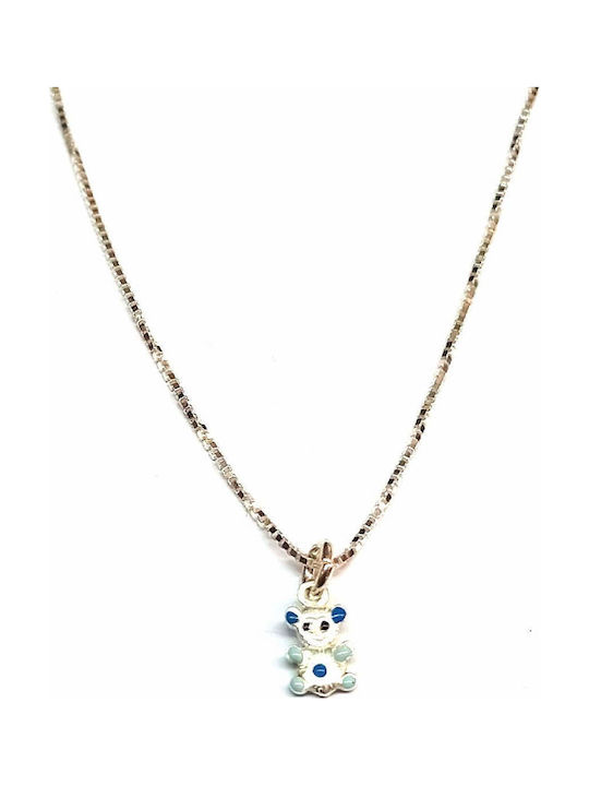 Silver 925 Kids Necklace Silver Bear Pendant Silver 925 Kids Necklace Silver Bear Pendant