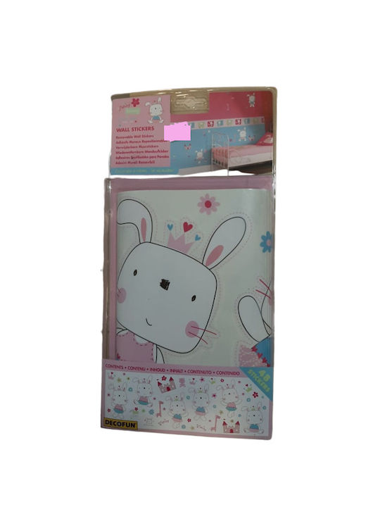 48 Funny Bunny Kids Wall Stickers