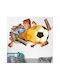 Wandsticker Soccer Fire 80x120cm