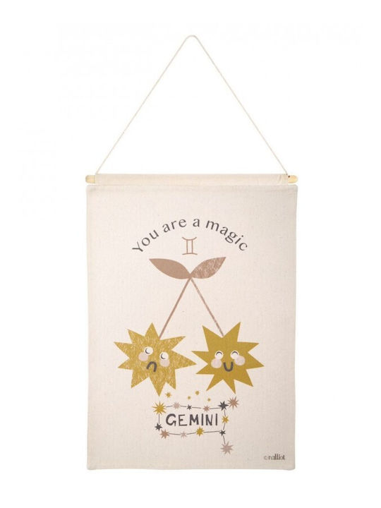 Decorațiuni De Perete Pentru Copii Nattiot Little Gemini Natural 40x50 100% Bumbac