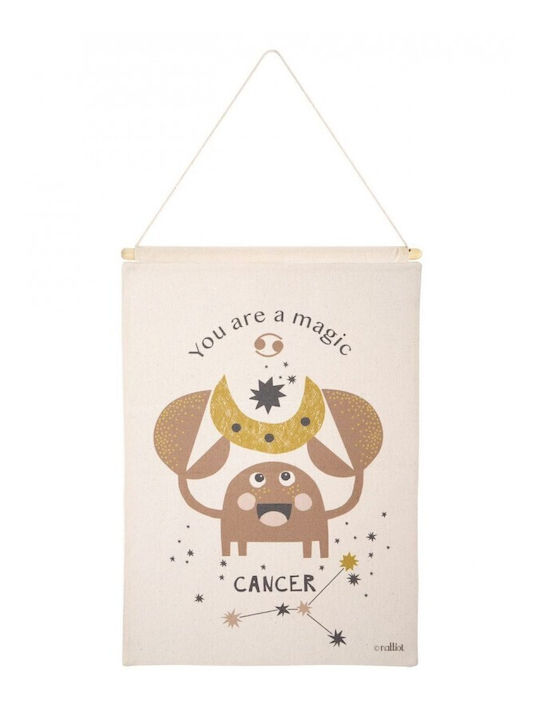 Decorațiuni De Perete Pentru Copii Nattiot Little Cancer Natural 40x50 100% Bumbac
