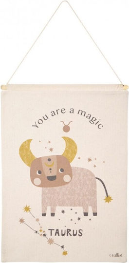 Kids Wall Decor Nattiot Little Taurus Natural 40×50 100% Cotton