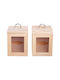 Set 2 Recipiente Maro Zahăr Rubberwood Cu Capac Ermetic Dimensiune 10*10*14cm
