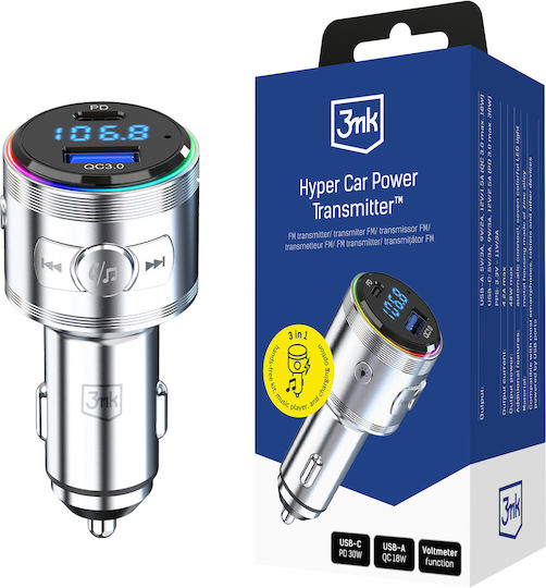 3MK FM Car Transmitter with USB / Bluetooth