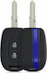Husă Cheie Auto Dacia Renault 2 Butoane Keyless Go Kwmobile Silicon Negru Albastru 54813.02