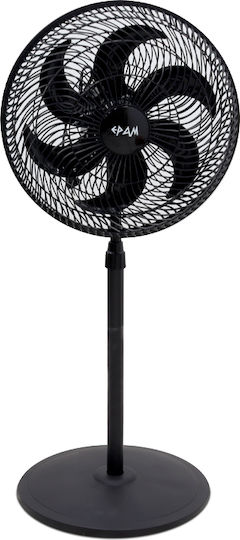 TnS Ανεμιστήρας Ορθοστάτης 90W Διαμέτρου 45.72cm Μαύρος