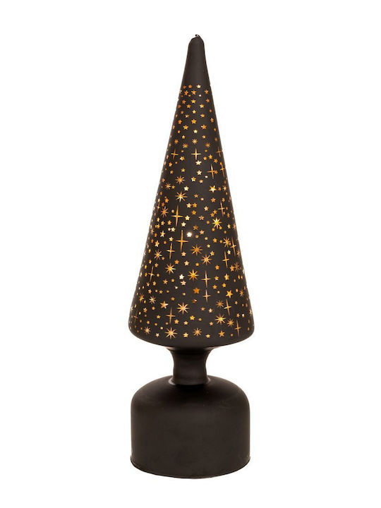Christmas Decorative Illuminated Glass Tree 31cm Battery Black