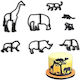 Safari Animal Fondant Cutters 8pcs