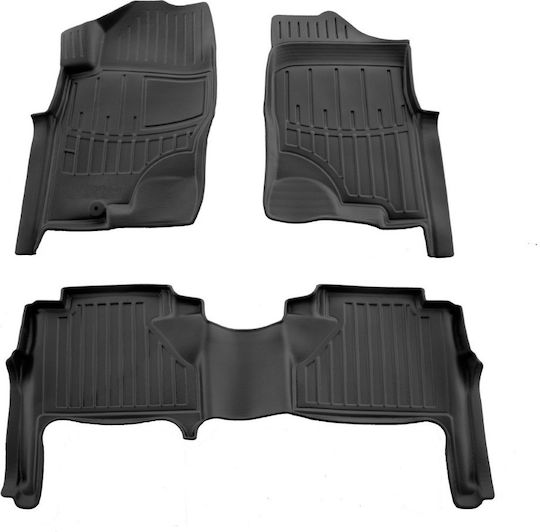 Umbrella Set Covorașe Față și Spate 2buc din Furtun pentru Nissan Navara 2005-2010 Negre